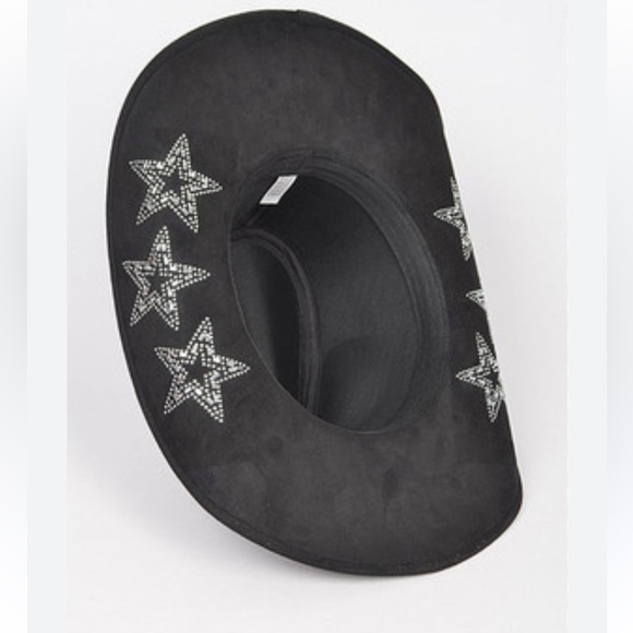 Hotfix Black Western Star Studded Accents hat adult one size country main image 5